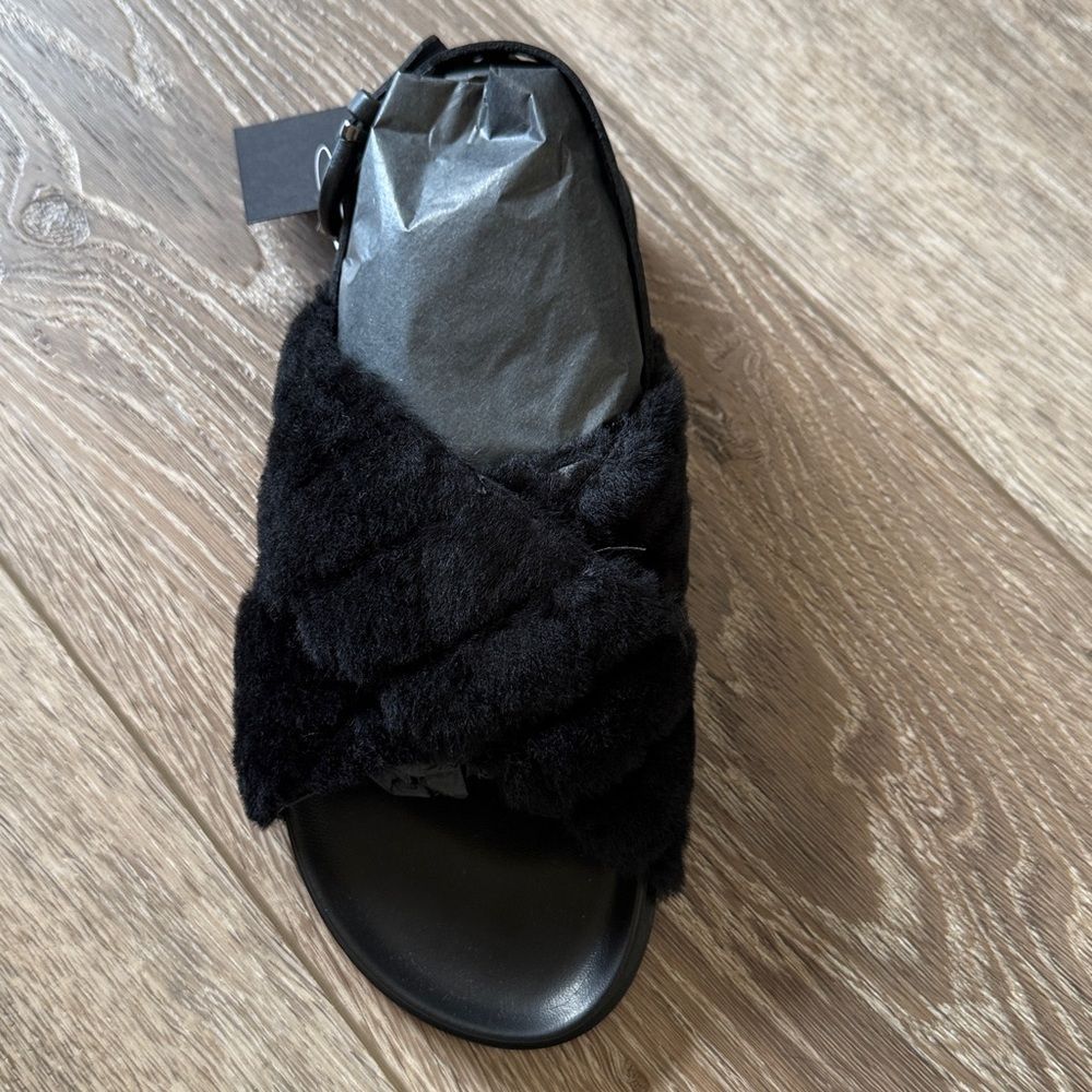 Nwt And Box Aquatalia Ireena Shealing/Calf Fur Slippers With Dust Bag Size 8m — image 3 of 8